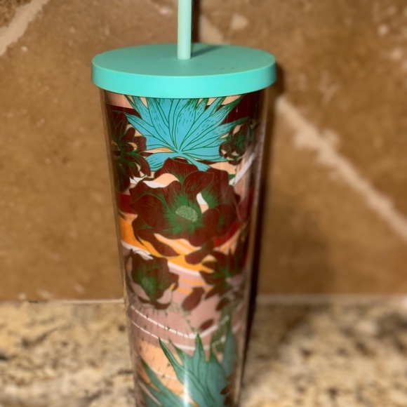 Starbucks Tumbler with lid and straw. - Picture 3 of 6